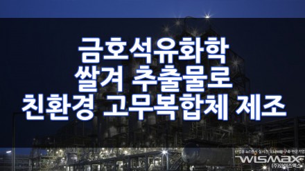 금호석유화학 쌀겨 추출물로 친환경 고무 복합체 제조?