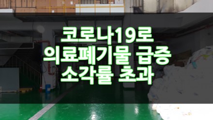 코로나19로 의료폐기물 급증, 소각용량대비 소각률 100% 이상 초과