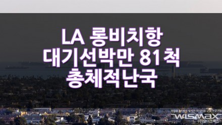 LA 롱비치항 대기선박만 81척 미국 물류 최대위기