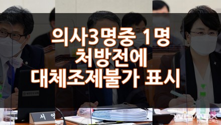 의사 3명중 1명은 처방전에 대체조제불가 표시