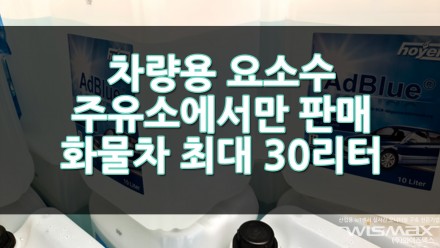 차량용 요소수 주유소에서만 판매 화물차는 최대 30리터만 구매 가능