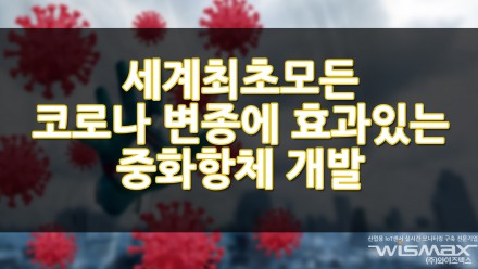 세계 최초 모든 코로나 변종에 효과있는 중화항체 개발