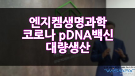 엔지켐생명과학, 코로나 pDNA 백신 대량생산! 글로벌 공급 추진