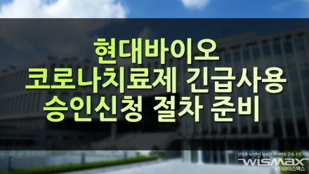 현대바이오 코로나 치료제 긴급 사용 승인 신청 절차 준비