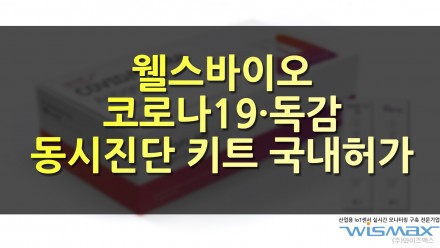 웰스바이오, 코로나19·독감 동시진단 키트 국내 허가