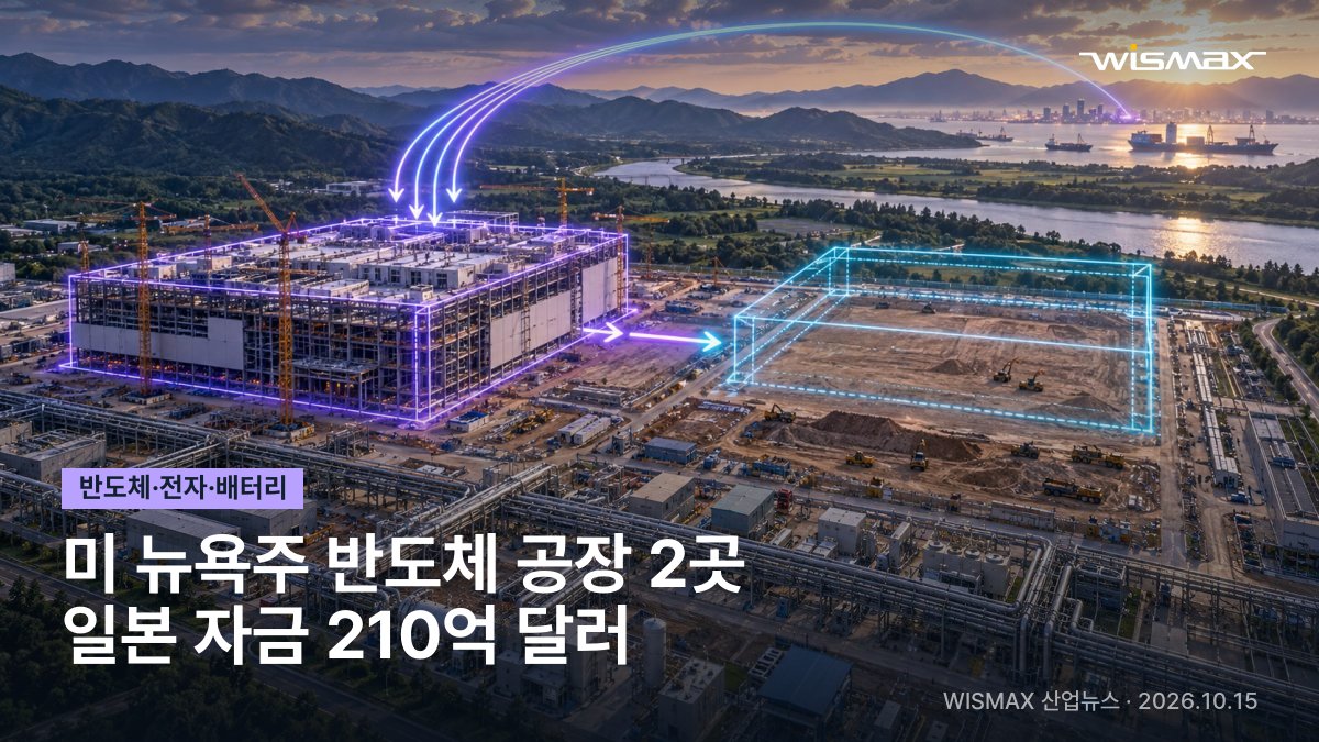 일본 자금 210억 달러로 미 뉴욕주에 반도체 공장 2곳 신설