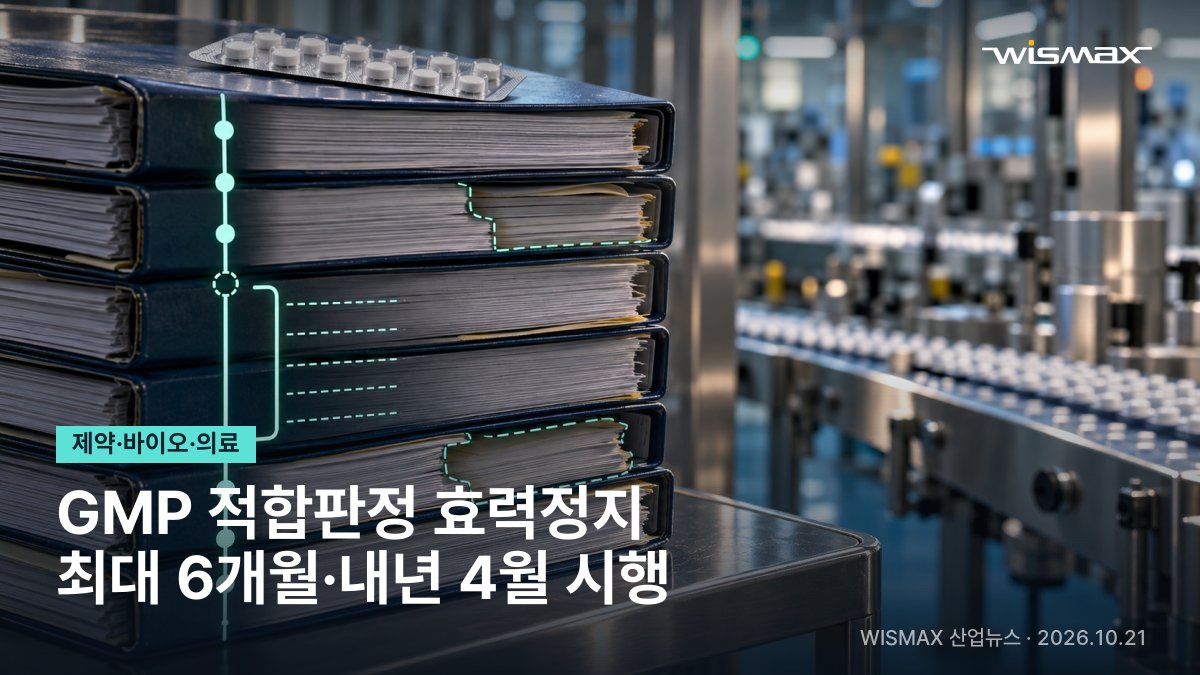 GMP 적합판정 최대 6개월 효력정지…허위 제조기록도 제재