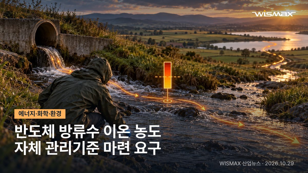 경기도, 반도체 방류수 염소·황산이온 자체 관리기준 마련 요구
