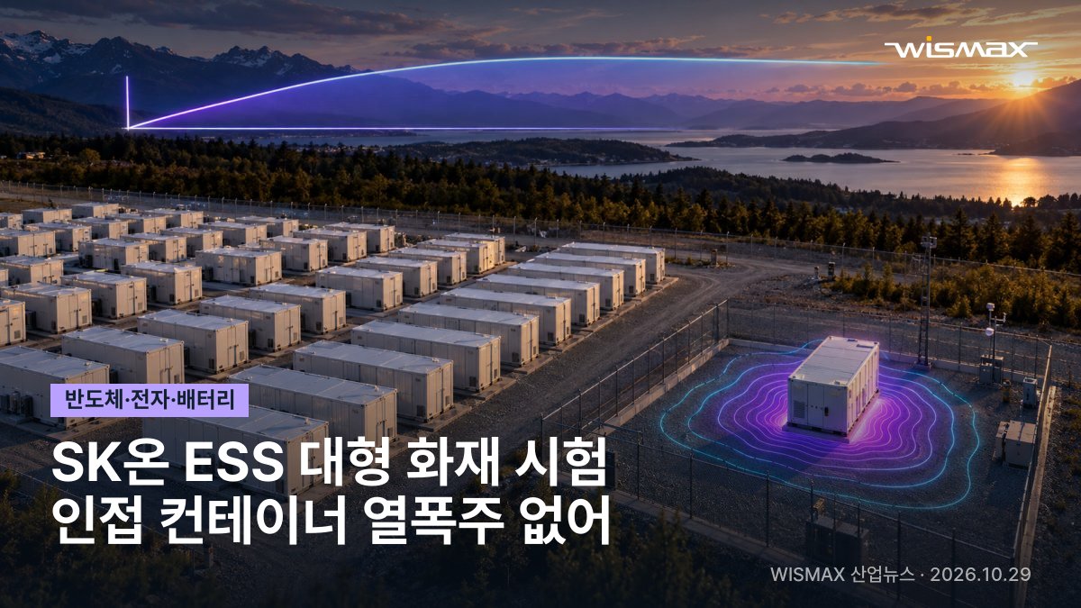 SK온 ESS, 북미 UL 9540A 대형 화재 시험서 인접 열폭주 없어