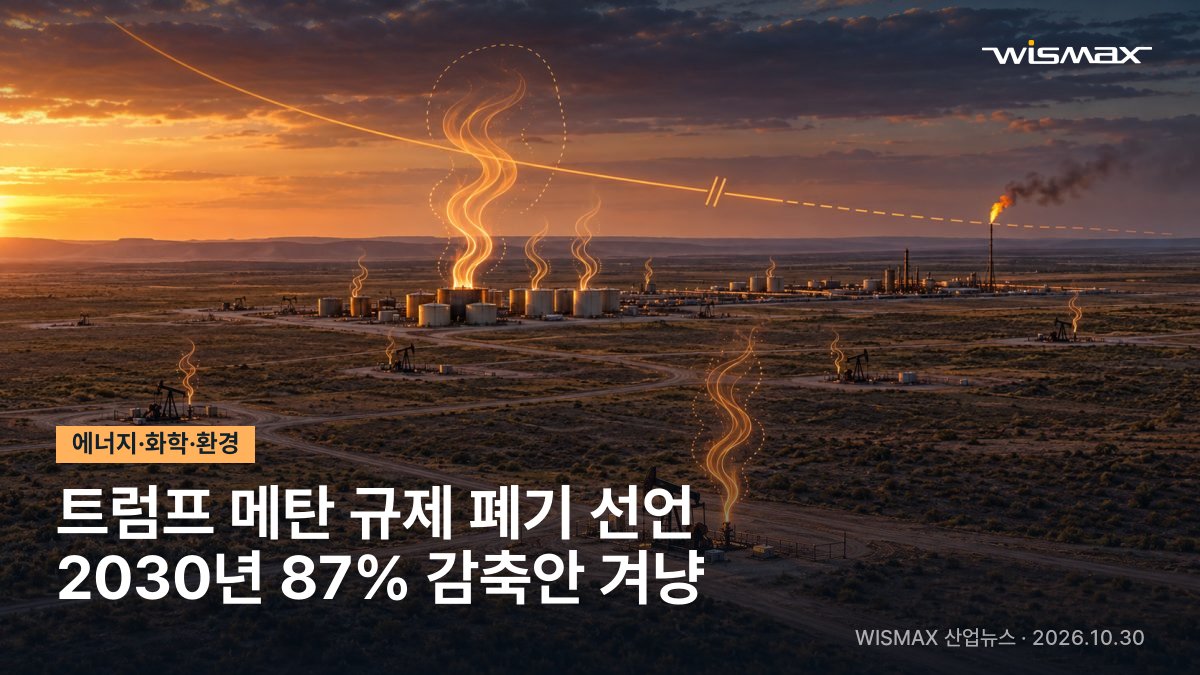 트럼프, 석유·가스업계 메탄 배출 규제 폐기 선언…EPA 완화안 준비