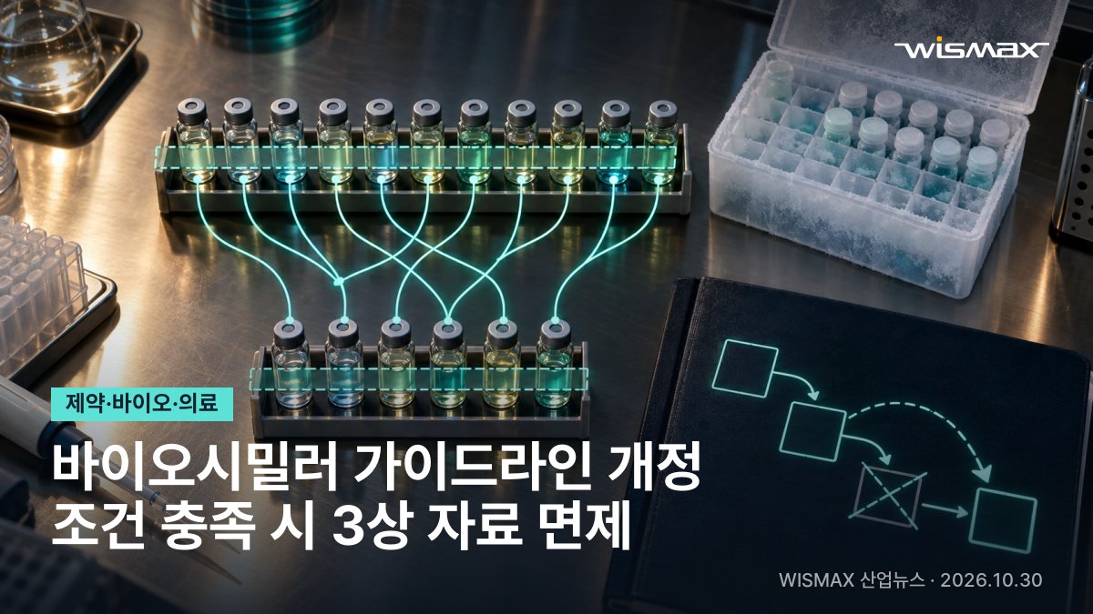 식약처, 바이오시밀러 평가 가이드라인 개정…조건 충족 시 3상 면제
