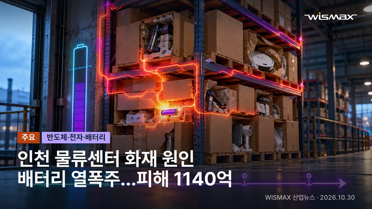 인천 물류센터 화재, 배터리 열폭주서 시작…재산피해 1,140억 원